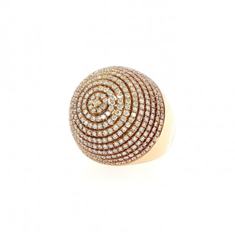 Elegant Spiral Diamond Ring