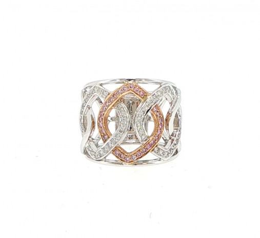Elegant Interwoven Knot Ring