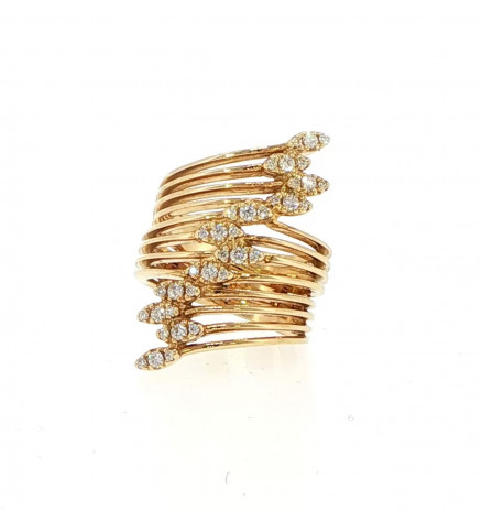 Elegant Stacked Spike Ring