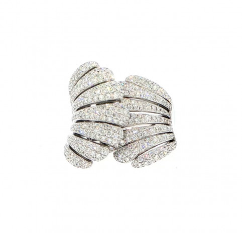 Glamorous Spiral Cuff Ring