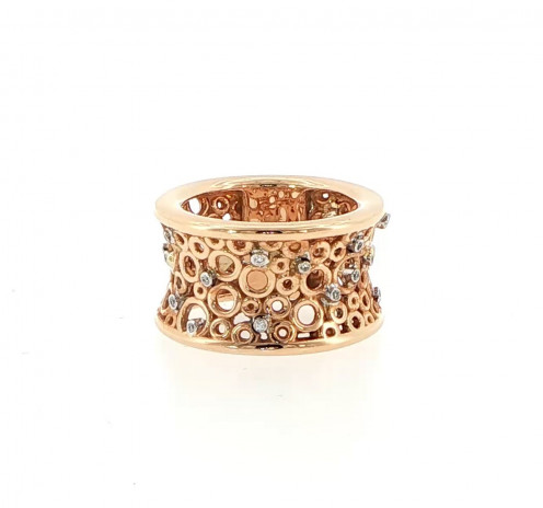 Modern Bubble Design Rose Gold Ring