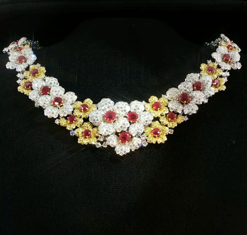 Ruby Blossom Radiance Necklace