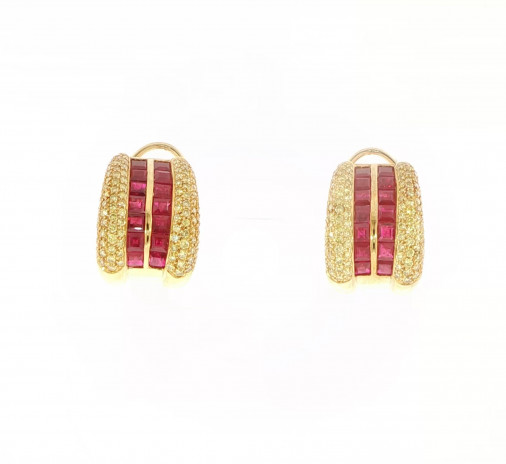Crimson Radiance Ruby Earrings