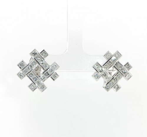 Diamond Weave Stud Earrings