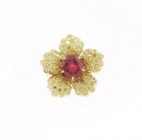 Ruby Bloom Ring
